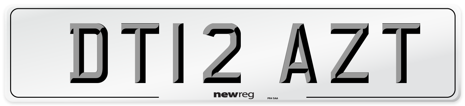 DT12 AZT Number Plate from New Reg